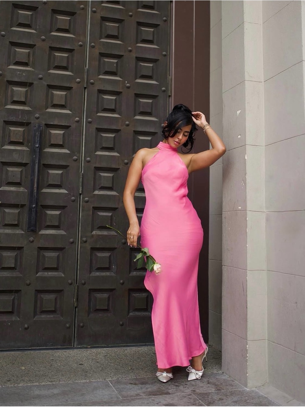 Meshki Hot Pink Maxi Dress